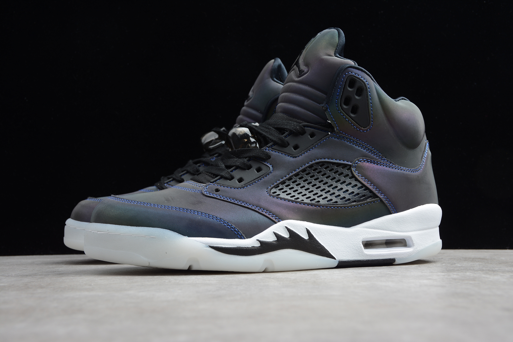 New Air Jordan 5 Grey Black Rainbow